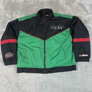 Vintage Bobby Labonte Jacket Mens Green Black NASCAR Racing Chase Authentics 90s